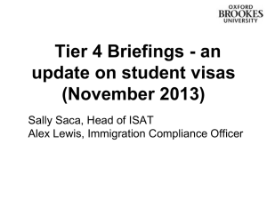Tier 4 Briefings - an update on student visas