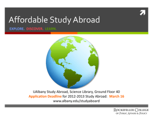 Study Abroad Powerpoint Presentation 2012