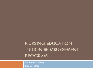 Nursing Education Tuition Reimbursement Program