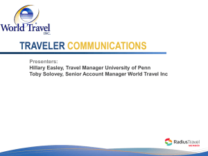 Traveler Communications Best Practices