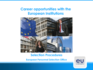 A career in the EU institution: recruitment system