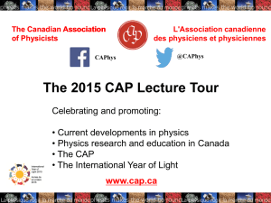 2015_lecture_tour - Canadian Association of Physicists