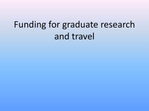 Funding for travel and research