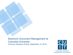 Why implement EDM at Columbia University?