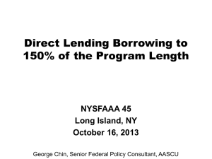 Direct Lending Borrowing to 150% of the Program Length