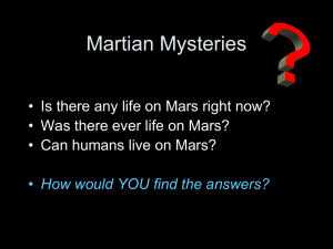 Mars 3-D Presentation - Montana State University