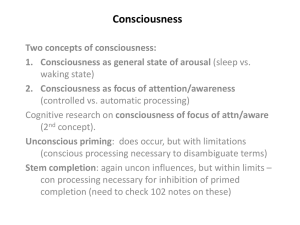 Chapter 5: Consciousness