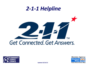 2-1-1 Helpline - Community Service Council of Greater Tulsa