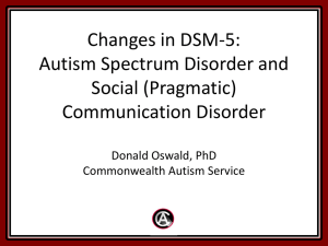 DSM-5 - Commonwealth Autism Service
