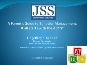 A Parent`s Guide to Behavior Management