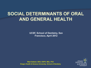 Social determinants of oral and general health