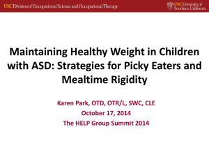 Maintaining a Healthy Weight in Children with ASD