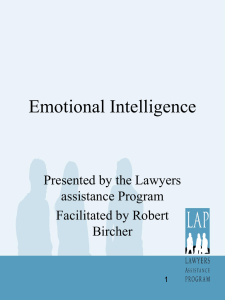 Emotional Intelligence - Lawyers Assistance Program of British