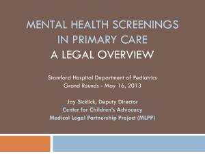 Mental Health Screenings in Primary Care