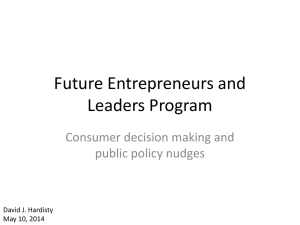 Consumer decision making and public policy