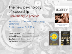 The new psychology of leadership