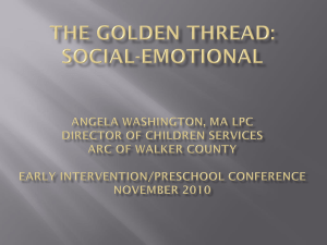 The Golden Thread: Social-Emotional Angela Washington, MA LPC