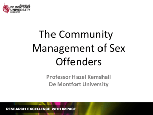 The Community Management of Sex Offenders