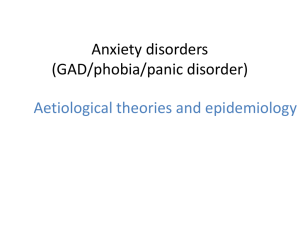 Anxiety disorders (GAD/phobia/panic disorder)