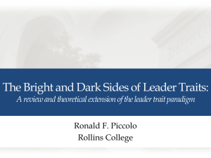 The Bright and Dark Sides of Leader Traits