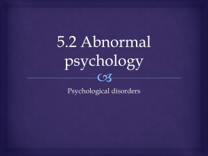 5.2 psychological disorders