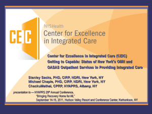 Co-Occurring Disorders Center for Excellence (COCE)