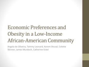 Economic Preferences and Obesity in a Low