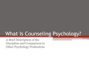 Counseling Psychology - American Psychological Association