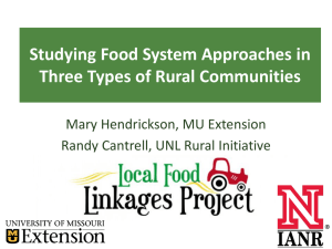 Studying Food System Approaches in Three Types of Rural