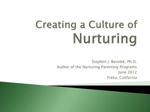 Creating a Culture of Nurturing