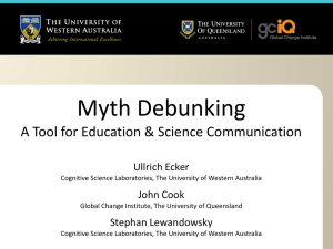 Here is a PowerPoint presentation on myth debunking for educators