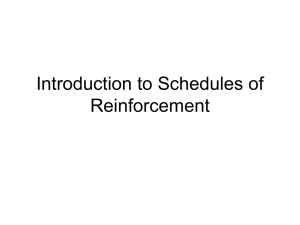 Joanna LM schedules of reinforcement
