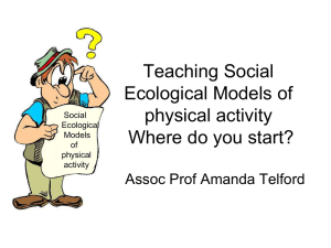 Social Ecological Model ppt