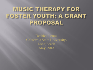 Music Therapy for foster youth - California State University, Long