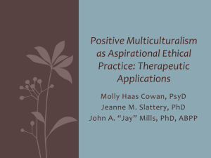 Positive Multiculturalism - Pennsylvania Psychological Association