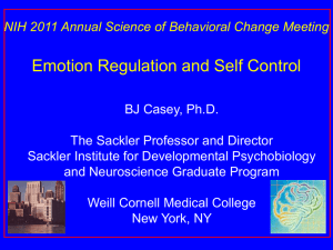 Emotion Regulation and Self-Control