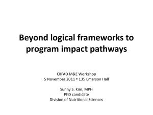 Beyond logical frameworks to program impact pathways