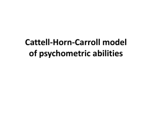 Cattell-Horn-Carroll model of psychometric abilities - Rosehill