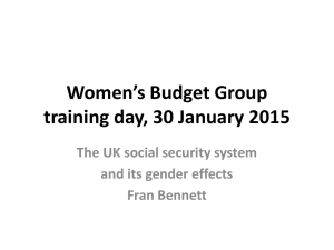The UK social security system and its gender effects