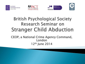British Psychological Society Research Seminar on Stranger Child
