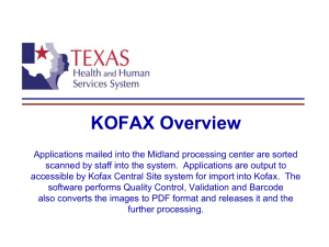 Overview of KOFAX Processes (information only) (PPT)