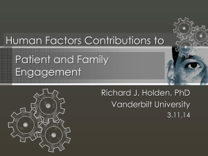 Patient-engaged human factors