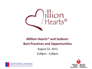 Sodium Intake in Populations - National Forum for Heart Disease