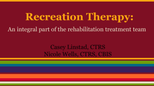 Recreation Therapy: