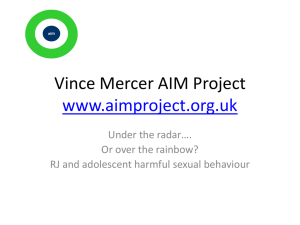 Vince Mercer AIM Project www.aimproject.org.uk