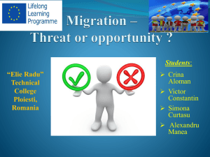 Migration – Threat or opportunity-ROMANIA