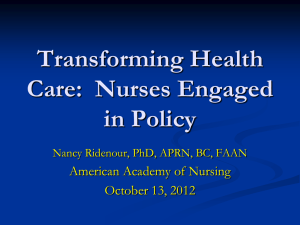 Dr. Nancy Ridenour - American Academy of Nursing