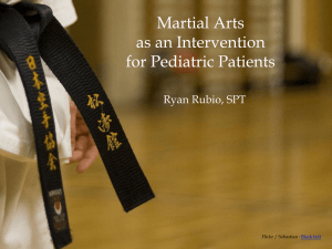 Martial Arts as an Intervention for Pediatric Patients