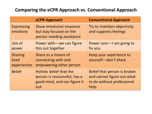 Comparing the eCPR Approach vs. Conventional