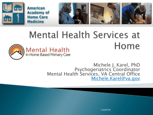 Mental Health Service - American Academy of Home Care Medicine
